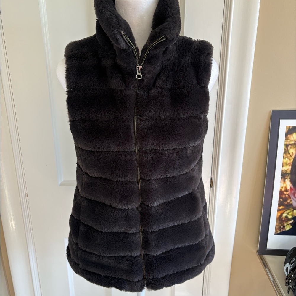 Dylan Charcoal Faux Fur Vest